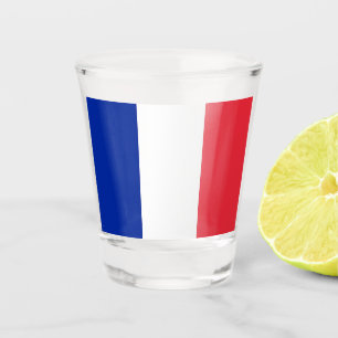 Vaso De Chupito Vidrio patriótico con bandera de Francia