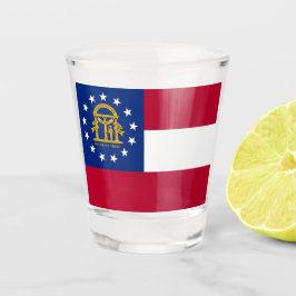 Vaso De Chupito Vidrio patriótico con bandera de Georgia