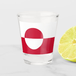 Vaso De Chupito Vidrio patriótico con bandera de Groenlandia