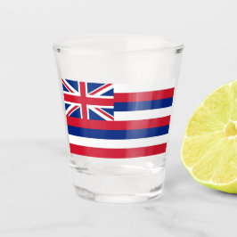 Vaso De Chupito Vidrio patriótico con bandera de Hawai, Estados Un