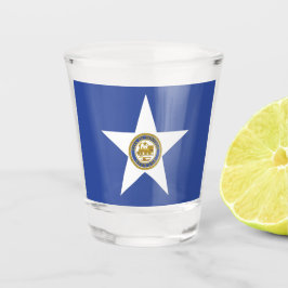 Vaso De Chupito Vidrio patriótico con bandera de Houston