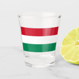 Vaso De Chupito Vidrio patriótico con bandera de Hungría