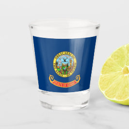 Vaso De Chupito Vidrio patriótico con bandera de Idaho