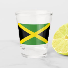 Vaso De Chupito Vidrio patriótico con bandera de Jamaica