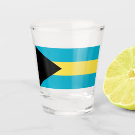 Vaso De Chupito Vidrio patriótico con bandera de las Bahamas