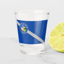Vaso De Chupito Vidrio patriótico con bandera de Las Vegas