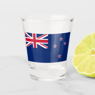 Vaso De Chupito Vidrio patriótico con bandera de Nueva Zelanda