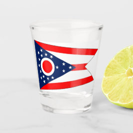 Vaso De Chupito Vidrio patriótico con bandera de Ohio