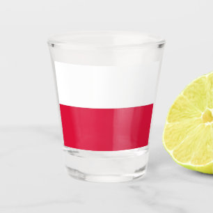 Vaso De Chupito Vidrio patriótico con bandera de Polonia