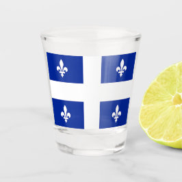 Vaso De Chupito Vidrio patriótico con bandera de Quebec