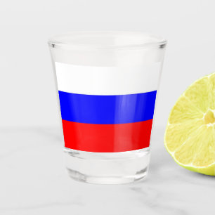 Vaso De Chupito Vidrio patriótico con bandera de Rusia