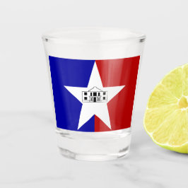 Vaso De Chupito Vidrio patriótico con bandera de San Antonio