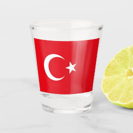 Vaso De Chupito Vidrio patriótico con bandera de Turquía