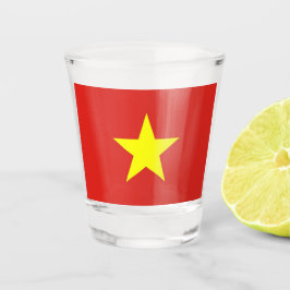 Vaso De Chupito Vidrio patriótico con bandera de Vietnam