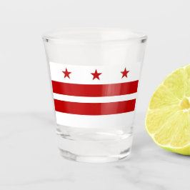 Vaso De Chupito Vidrio patriótico con bandera de Washington