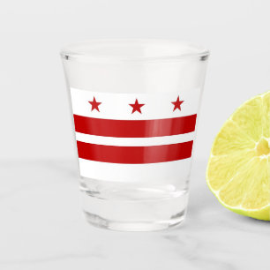 Vaso De Chupito Vidrio patriótico con bandera de Washington