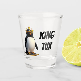 Vaso De Chupito Vidrio Pingüino King Tux Linux