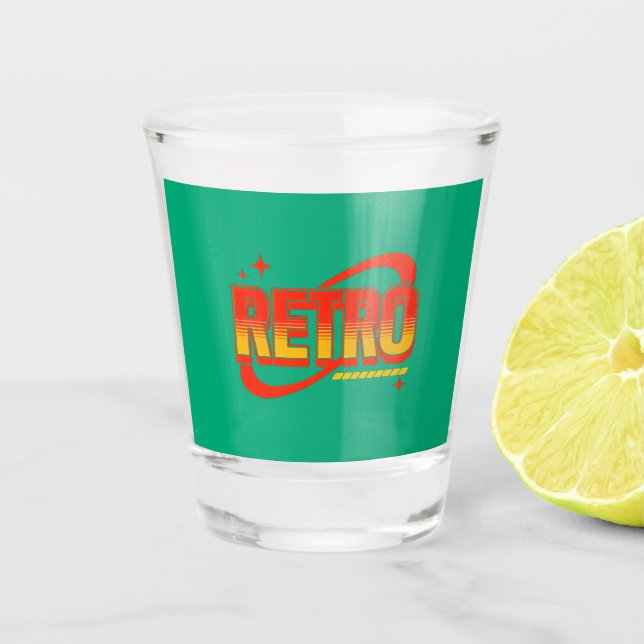 Vaso De Chupito Vidrio retro. (Anverso)