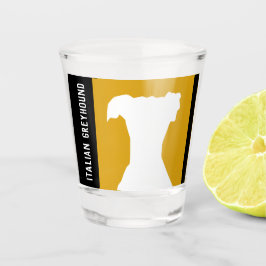 Vaso De Chupito Vidrio retro italiano gris negro amarillo