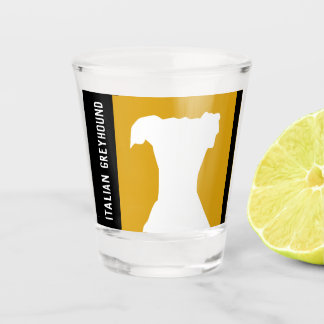 Vaso De Chupito Vidrio retro italiano gris negro amarillo