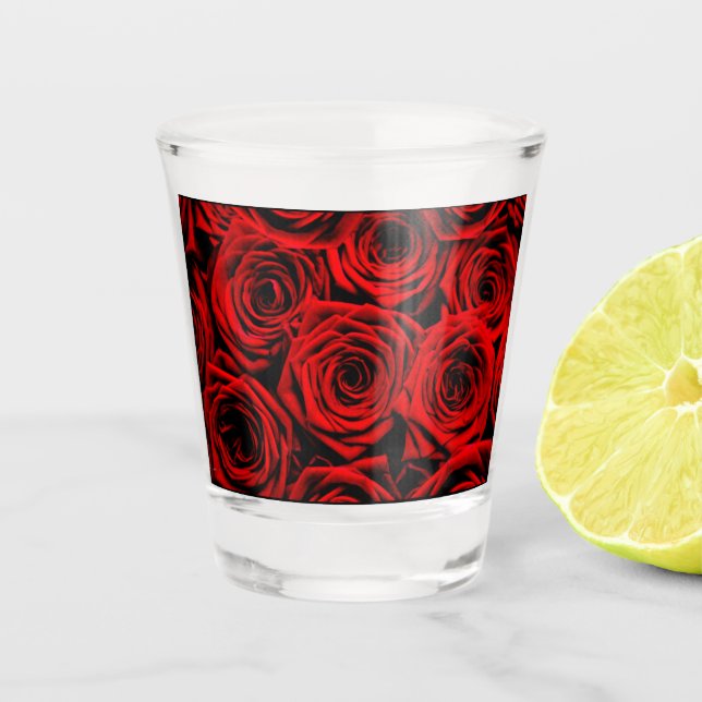 Vaso De Chupito Vidrio rojo rojo (Anverso)