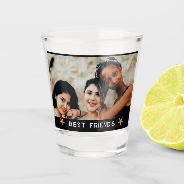 Vaso De Chupito Vidrio Starfish Best Friends personalizado (Anverso)