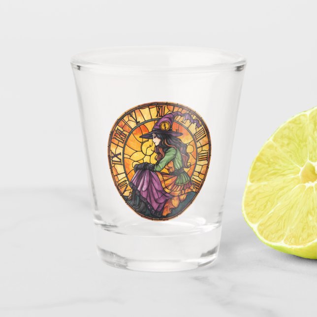 Vaso De Chupito Vidrio Steampunk de vidrio templado de Halloween (Anverso)