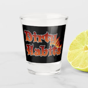 Vaso De Chupito Vidrio sucio de combustión de fuego