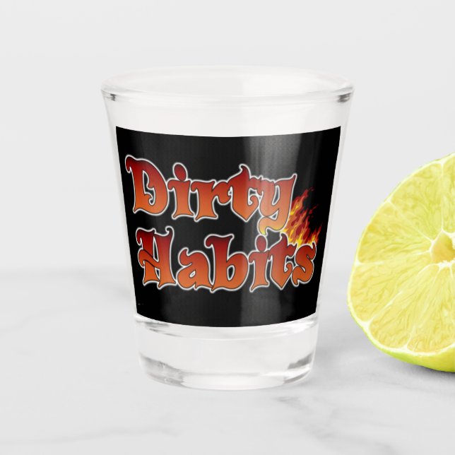 Vaso De Chupito Vidrio sucio de combustión de fuego (Anverso)