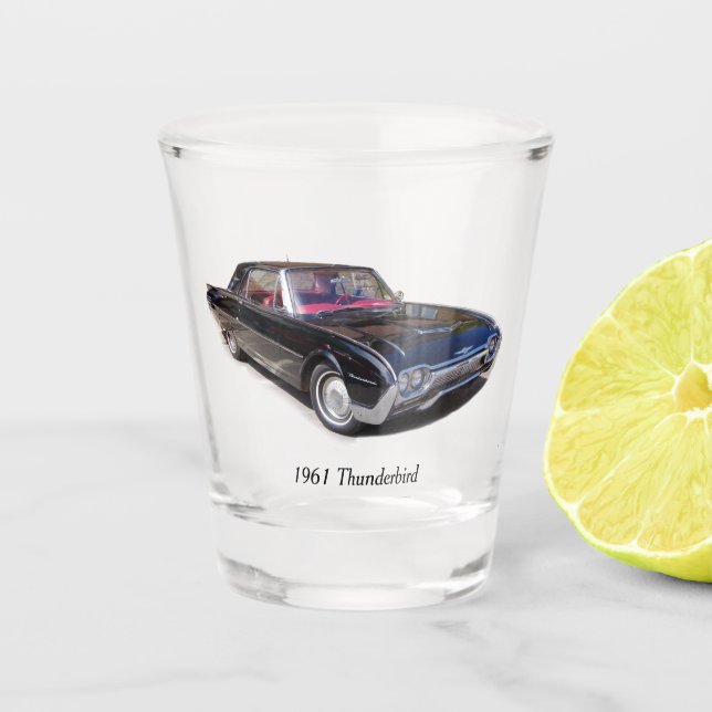 Vaso De Chupito Vidrio Thunderbird de 1961 (Anverso)