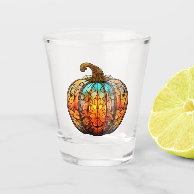 Vaso De Chupito Vidrio tibio de calabaza (Anverso)