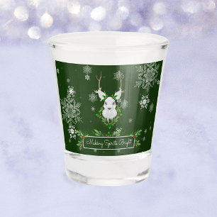 Vaso De Chupito Vidrio verde de canto de reno
