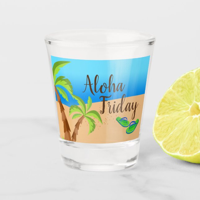 Vaso De Chupito Viernes de Aloha (Anverso)