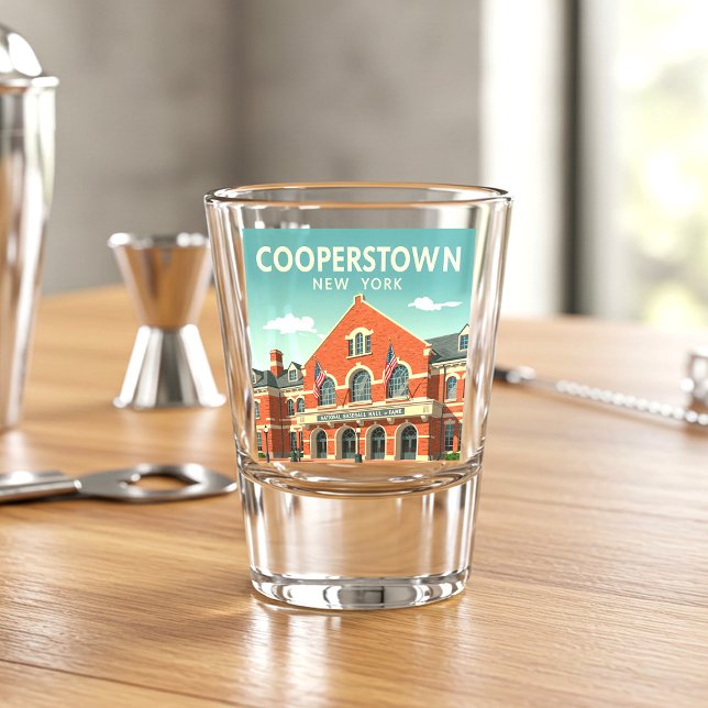 Vaso De Chupito Viintage Cooperstown New York (Subido por el creador)