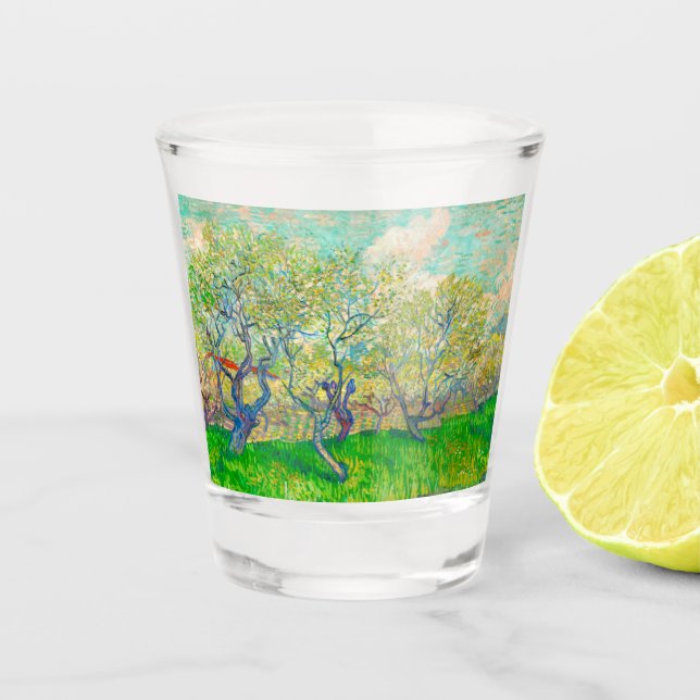 Vaso De Chupito Vincent van Gogh Orchard en Blossom (Anverso)