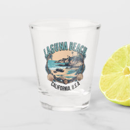 Vaso De Chupito Viñeta retro de Laguna Beach