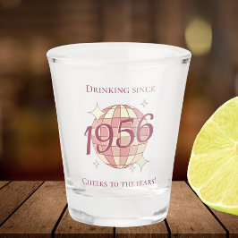 Vaso De Chupito Vintage 1956 70th birthday retro purple