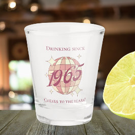 Vaso De Chupito Vintage 1965 60 cumpleaños retro púrpura