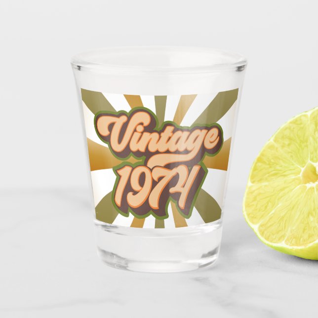Vaso de chupito vintage 1974 (Anverso)