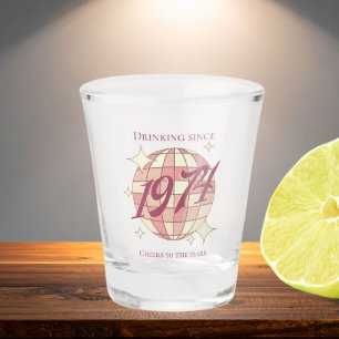 Vaso De Chupito Vintage 1974 50ª fiesta de regalos