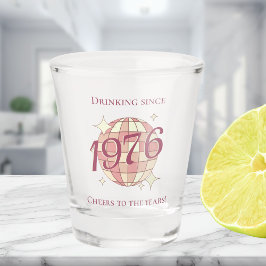 Vaso De Chupito Vintage 1976 50th birthday retro purple 