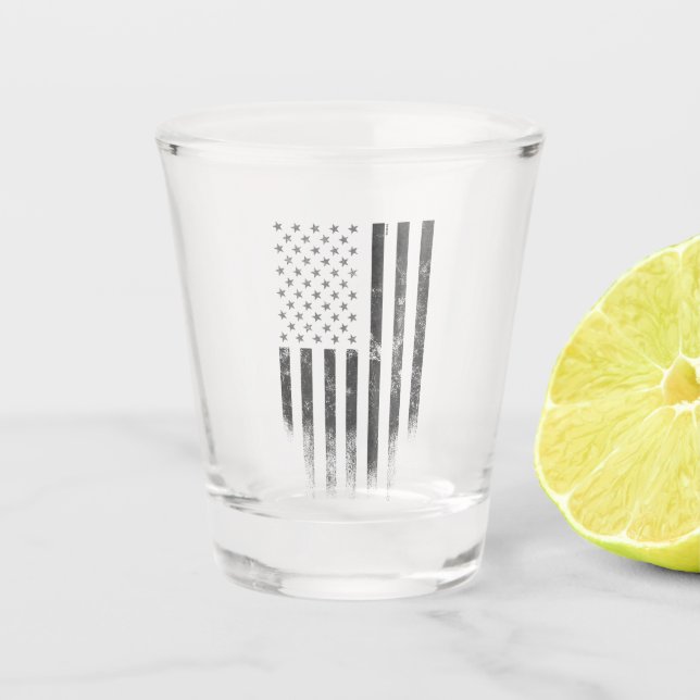 Vaso De Chupito Vintage American Flag Shot Glass (Anverso)
