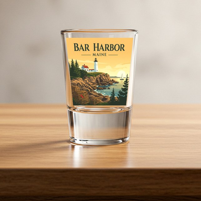 Vaso De Chupito Vintage Bar Harbour Maine (Subido por el creador)