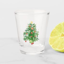 Vaso De Chupito Vintage Christmas Tree with a Star & Heart Cookie
