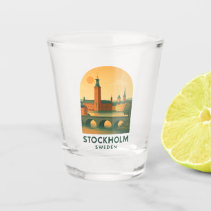 Vaso De Chupito Vintage Estocolmo Suecia Viajes – Escandinavo