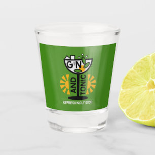 Vaso De Chupito Vintage Gin Y Tonic Art