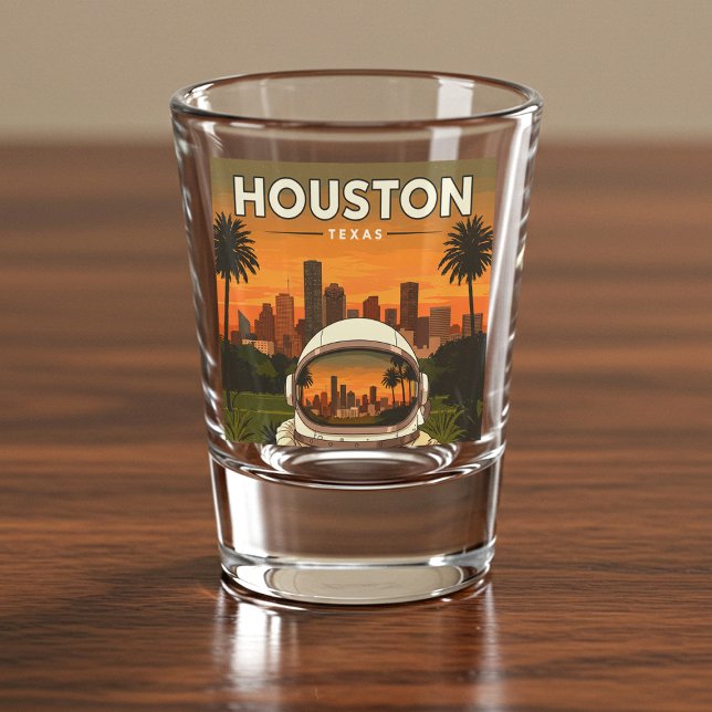 Vaso De Chupito Vintage Houston Texas (Subido por el creador)