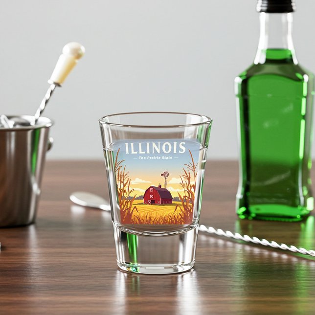 Vaso De Chupito Vintage Illinois (Subido por el creador)
