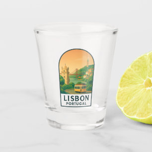 Vaso de chupito Vintage Lisboa Portugal – Ilustrac