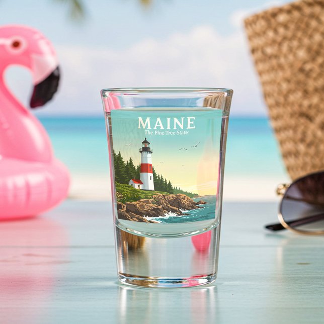 Vaso De Chupito Vintage Maine (Subido por el creador)